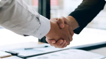 two hands handshaking