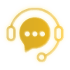 headphone with mic and bubble chat